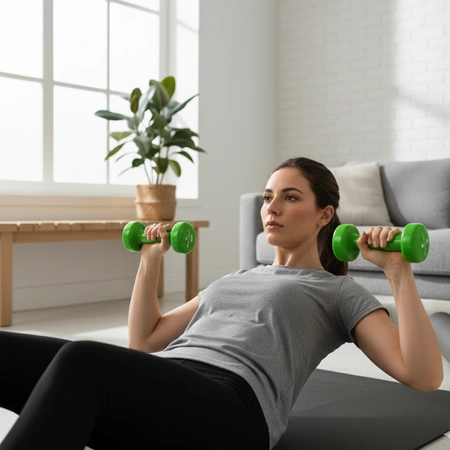 Hantle żeliwne 2 × 1 kg – zestaw hantli do ćwiczeń w domu