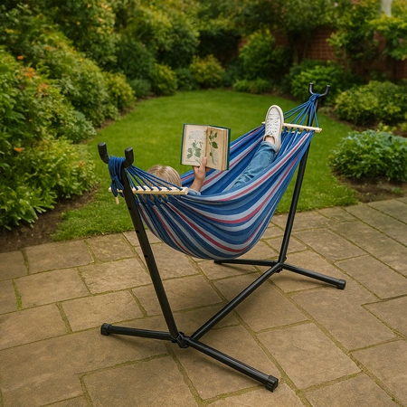 Hamak, huśtawka niebieski 260x150cm H03 Be-Active.pl