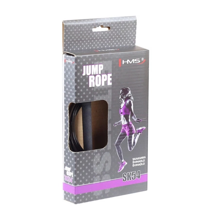 Skakanka aluminiowa z łożyskami regulowana czarno-srebrna SK54 HMS