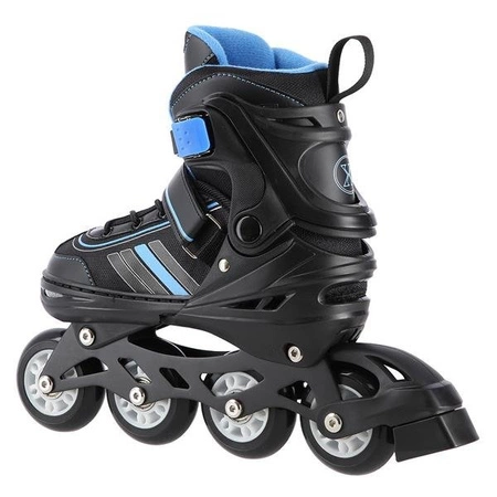 Rolki 2w1 czarno-niebieskie łyżworolki NH18191 Nils Extreme L