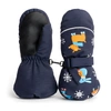 Rękawiczki zimowe jednopalczaste granatowe narciarskie wodoodporne rękawice dla dzieci