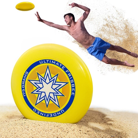 Dysk do frisbee Ultimate latający do rzucania DF-04 żółty