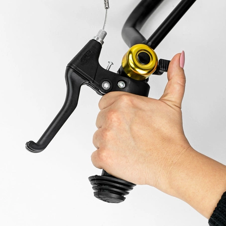 Dzwonek rowerowy dla dzieci dorosłych aluminiowy głośny DR4 złoty