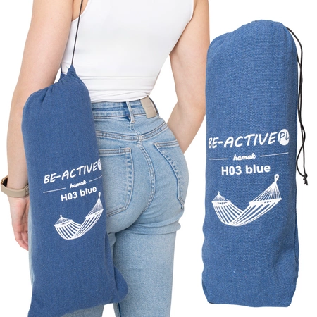 Hamak, huśtawka niebieski 260x150cm H03 Be-Active.pl