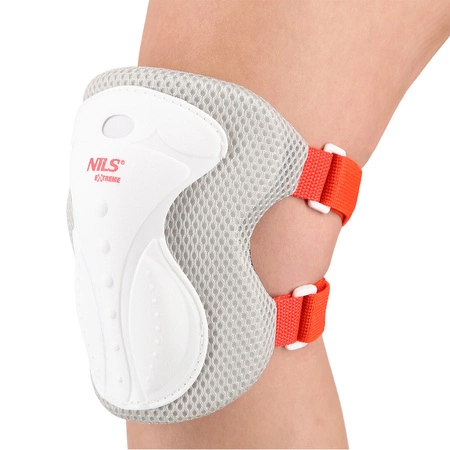 Ochraniacze na łokcie kolana nadgarstki białe H8334 Nils Extreme rozmiar S