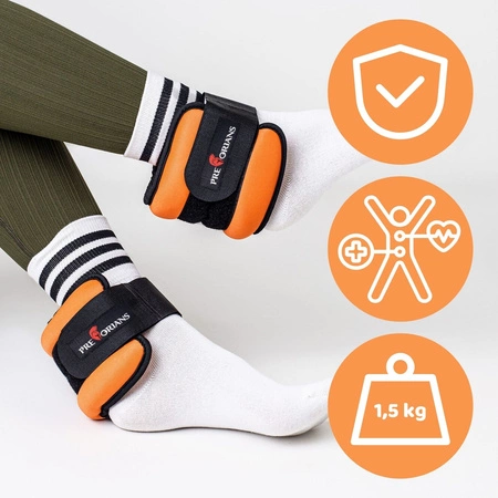 Obciążniki ciężarki na nogi kostki ręce nadgarstki 2x1,5kg Pretorians