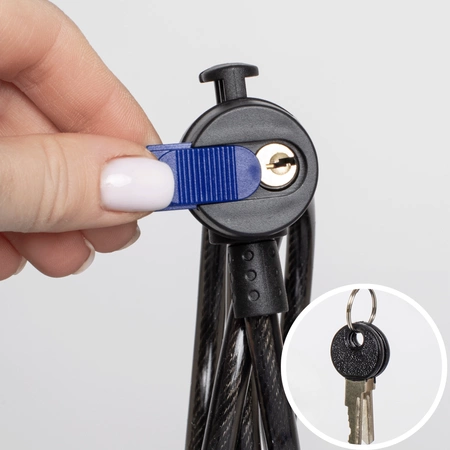 Zapięcie rowerowe blokada stalowa linka 85 cm ZR1