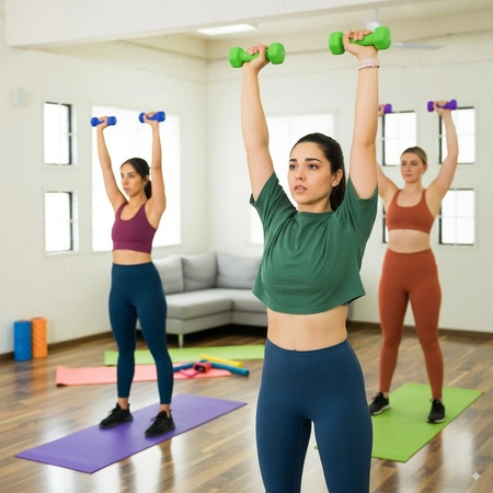 Zestaw 6 ciężarków żeliwnych pokrytych neoprenem w walizce 10kg HW10 Pretorians