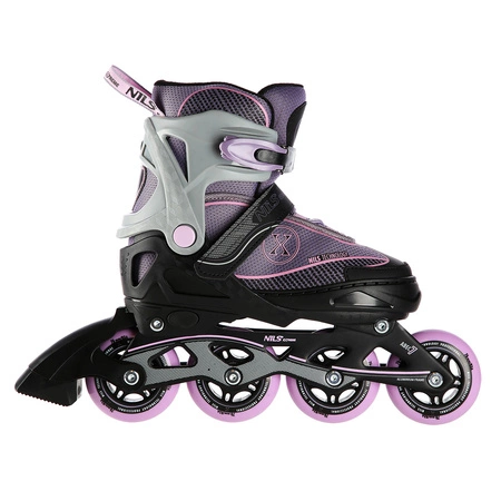 Łyżworolki NA11008 Nils Extreme szaro-fioletowy roz. L