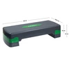 Step do aerobiku 2 stopniowy regulowany szaro-zielony HMS AS003