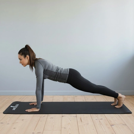 Mata gruba do ćwiczeń (1,5 cm) NBR Pretorians czarna