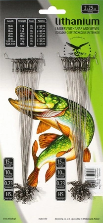 PRZYPON STALOWY - ZESTAW MIKADO 15/25/35cm/5kg - op.3x25szt.