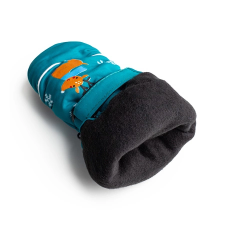 Rękawiczki zimowe jednopalczaste niebieskie narciarskie wodoodporne rękawice dla dzieci