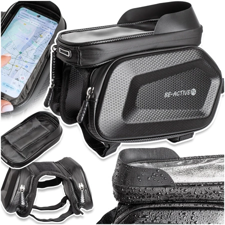 Sakwa rowerowa wodoodporna na ramę uchwyt etui na telefon do 7,2 cala saszetka torba na rower