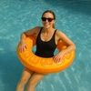 Koło dmuchane 90cm pomarańcza - kółko do nauki pływania
