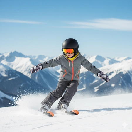 Rękawice zimowe dziecięce ciepłe rękawiczki narciarskie na zimę moro szare