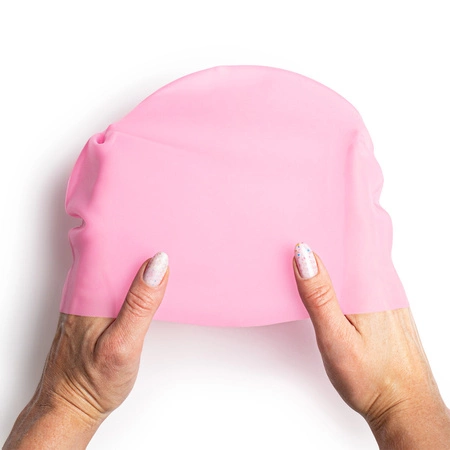 Czepek silikonowy na basen pływacki kąpielowy CP8 różowy