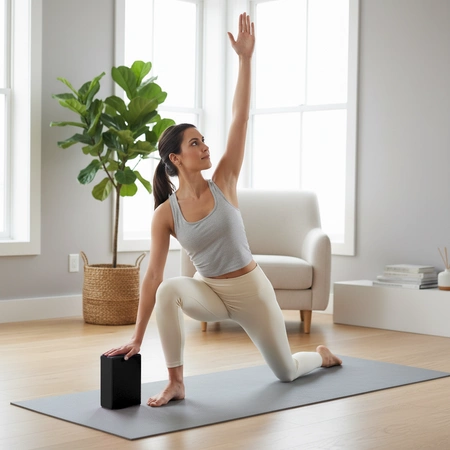  Kostka do jogi klocek blok do ćwiczeń rozciągania Pretorians czarna