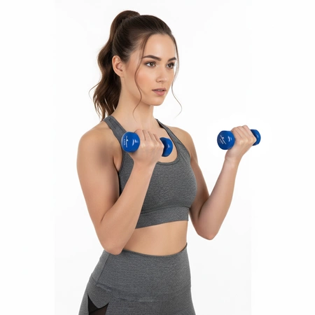 Hantle żeliwne 2 × 0,5 kg – lekkie hantelki do ćwiczeń w domu