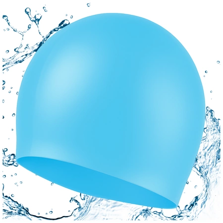 Czepek silikonowy na basen pływacki kąpielowy CP10 niebieski