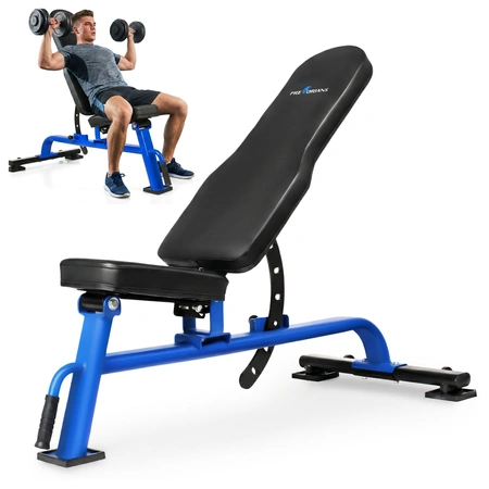 Ławka treningowa regulowana ze skosem ujemnym – stabilna ławeczka do ćwiczeń