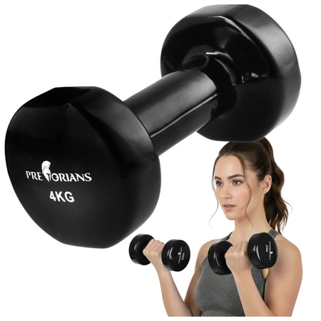 Hantelek żeliwny 4 kg winylowy Pretorians