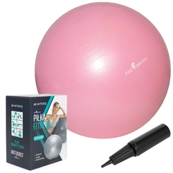 Piłka gimnastyczna anti burst 65 cm różowa Pretorians z pompką