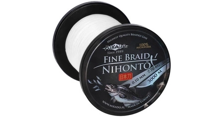 PLECIONKA - NIHONTO FINE BRAID - 0.10mm/7.70kg/3000m - BIAŁA - op.1szp.
