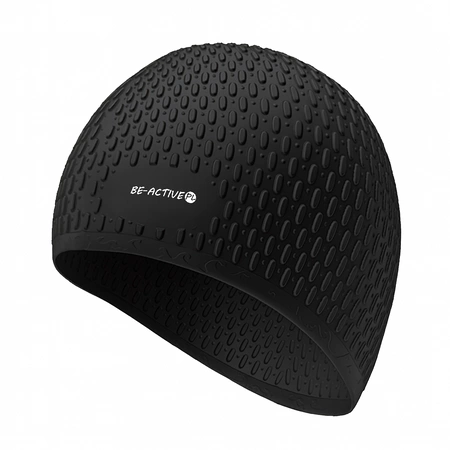 Czepek silikonowy na basen pływacki kąpielowy CPK01 kropla czarny