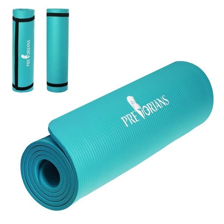 Mata gruba do ćwiczeń (1,5 cm) NBR Pretorians turkusowa