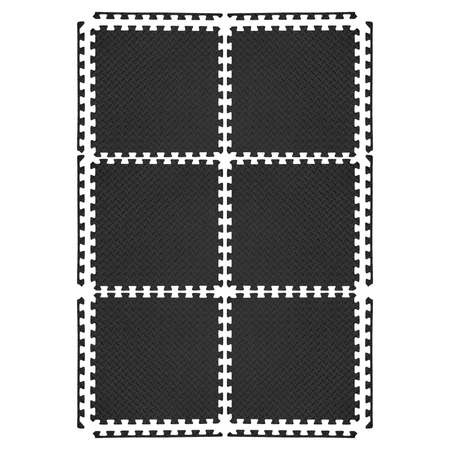 Mata pod sprzęt siłowy do ćwiczeń ochronna puzzle EVA - 6el.