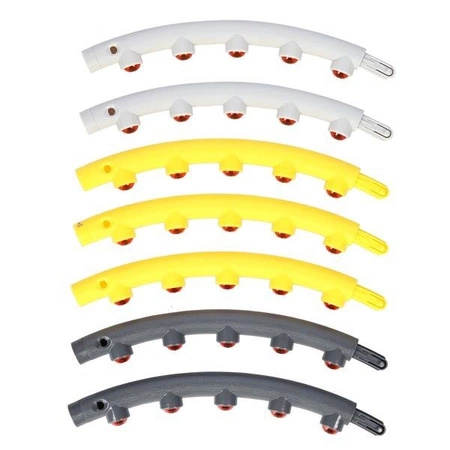 Hula hop masujący z magnesami 85cm HHP005 grey-yellow hms