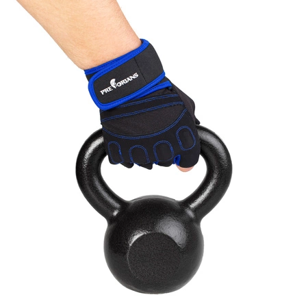 Rękawiczki treningowe na siłownię Pretorians niebieskie XL