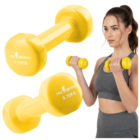Hantle żeliwne 2 × 0,75 kg – małe ciężarki do ćwiczeń fitness