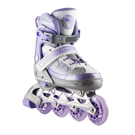ROLKI NILS EXTREME NA0328 A regulowane 34-37 fioletowe M