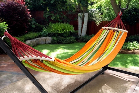 Hamak, huśtawka pomarańczowy 260x150cm H04 Be-Active.pl