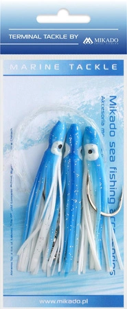 ZESTAW MORSKI - OCTOPUS RIG 10cm - hak: 3x7/0 - NIESBISKO BIAŁY - op.1kpl.