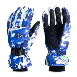 Rękawice narciarskie zimowe na deskę narty rozmiar L dłoń 21 cm niebieskie
