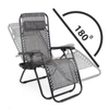 Leżaki ogrodowe Zero Gravity - zestaw 2 szt. szary melanż z tacką