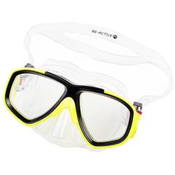 Okulary maska do nurkowania pływania snorkelingu żółte dla dzieci i młodzieży