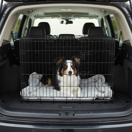 Klatka kennelowa metalowa XL dla psa i kota - składana