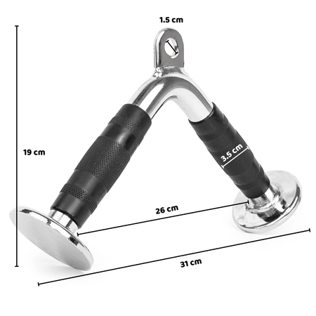Uchwyt do wyciągu atlasu UD15 trójkąt na triceps Pretorians