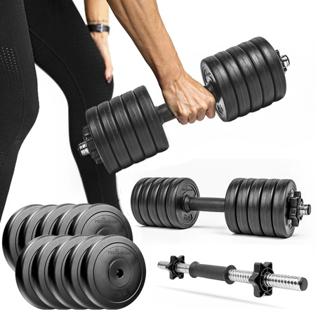 Hantla 5kg gryf obciążenia 1X45CM HOLL+10X OBC.0,5KG