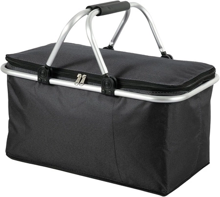 Kosz termiczny na zakupy piknikowy duży 30 litrów czarny