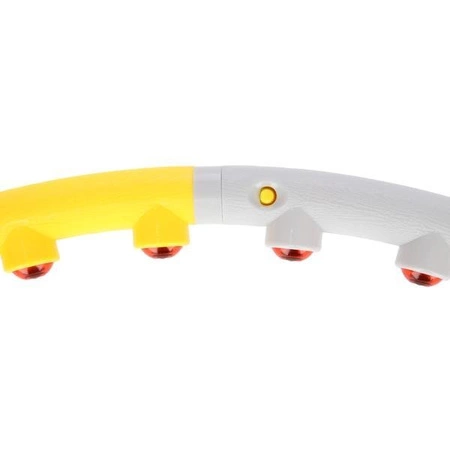Hula hop masujący z magnesami 85cm HHP005 grey-yellow hms