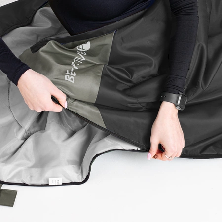 Śpiwór turystyczny kołdra - lekki ciepły czarny + pokrowiec