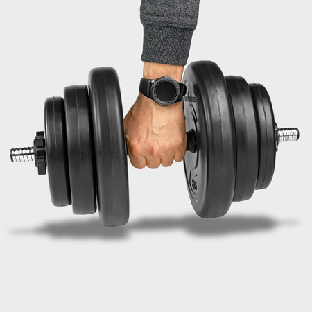 Zestaw hantli 2x20kg hantle bitumiczne