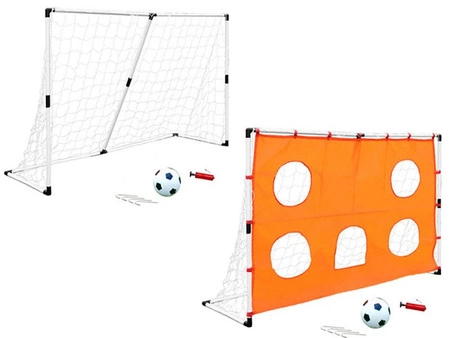 BRAMKA  Z SIATKĄ PLASTIKOWY STELAŻ + PANEL DO STRZELANIA  BRT184ST