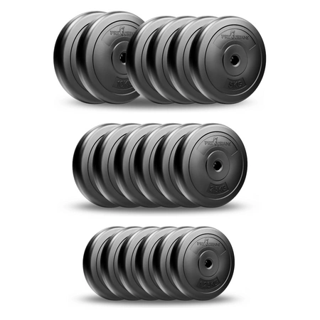 Zestaw do ćwiczeń 80kg ze sztangą 180 cm, gryfem 120 cm łamanym, nakładem obciążeń i hantlami