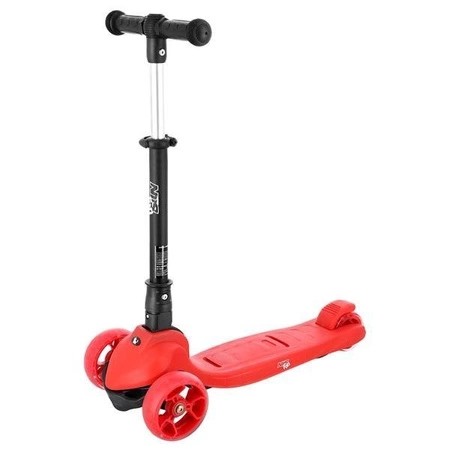 HLB12 hulajnoga nils fun 2w1 koła led kauczuk pu red